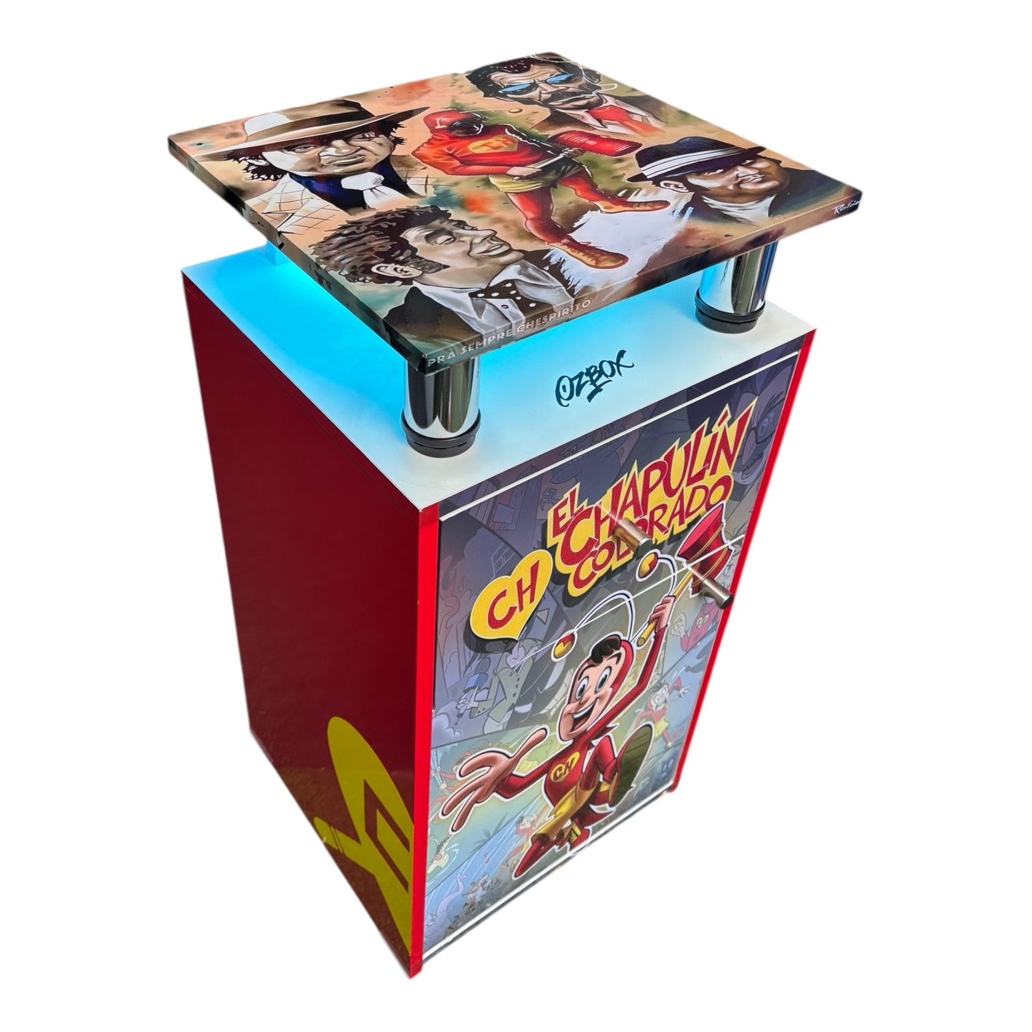 Velador con luz 1 cajon