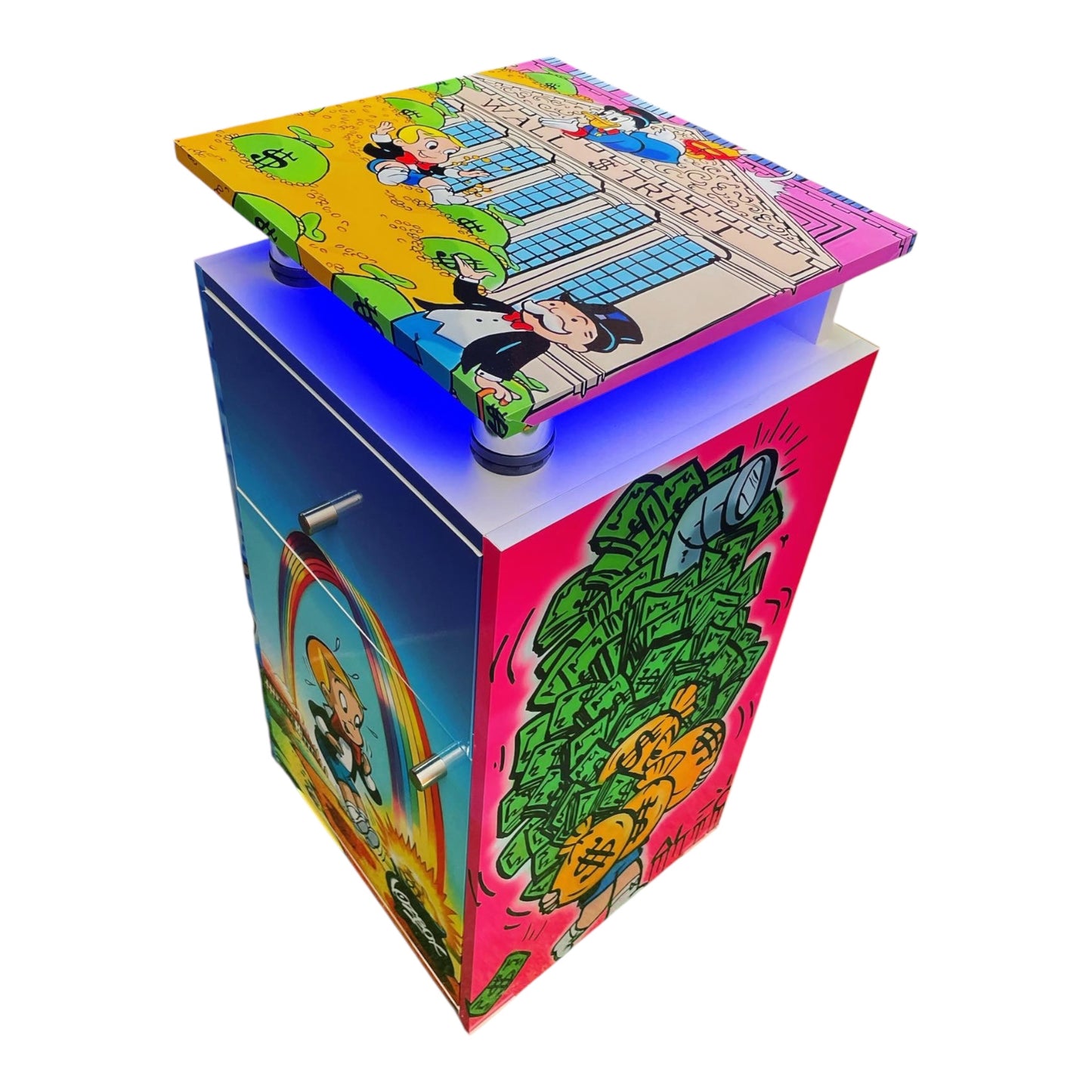 Velador con luz 1 cajon