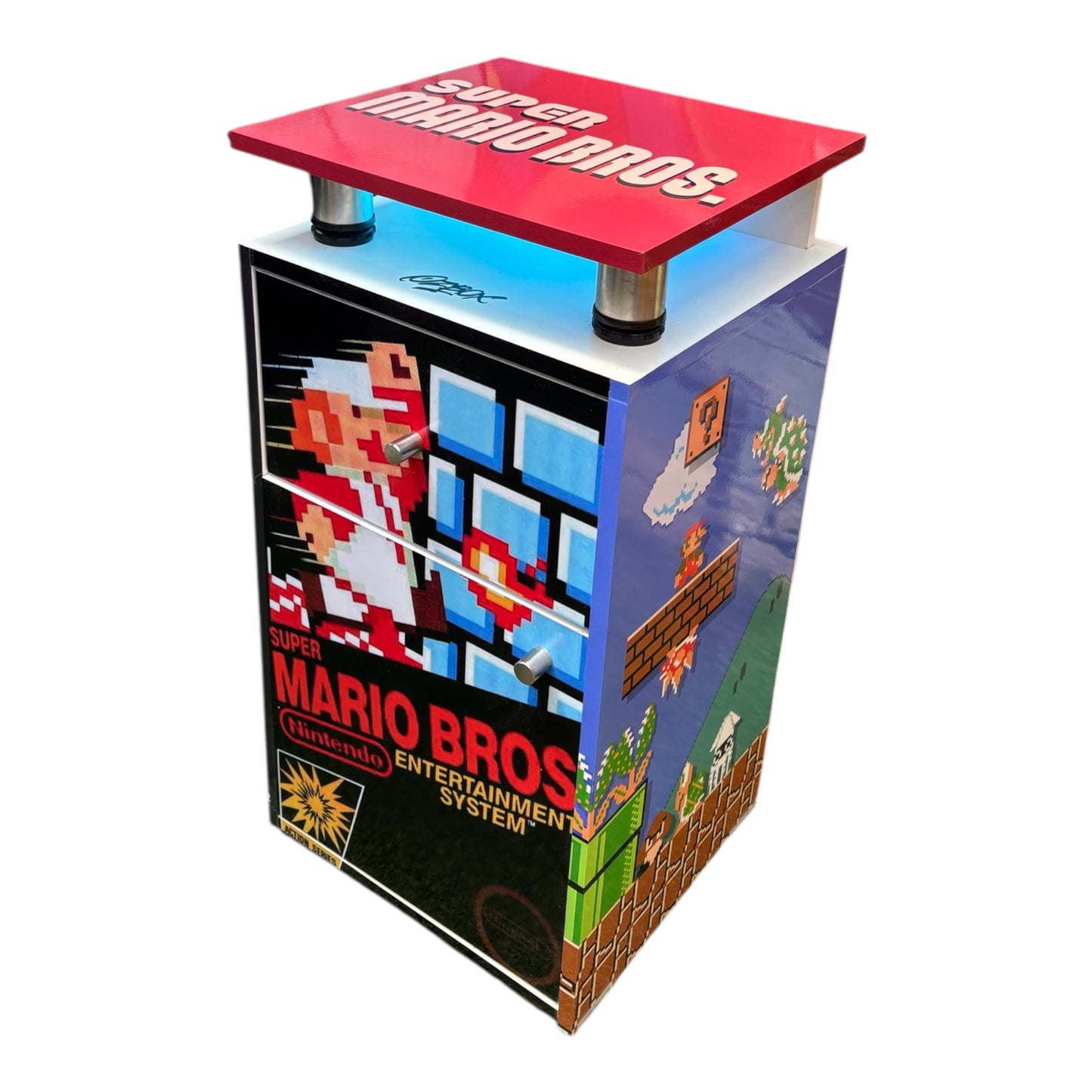 Velador con luz 1 cajon