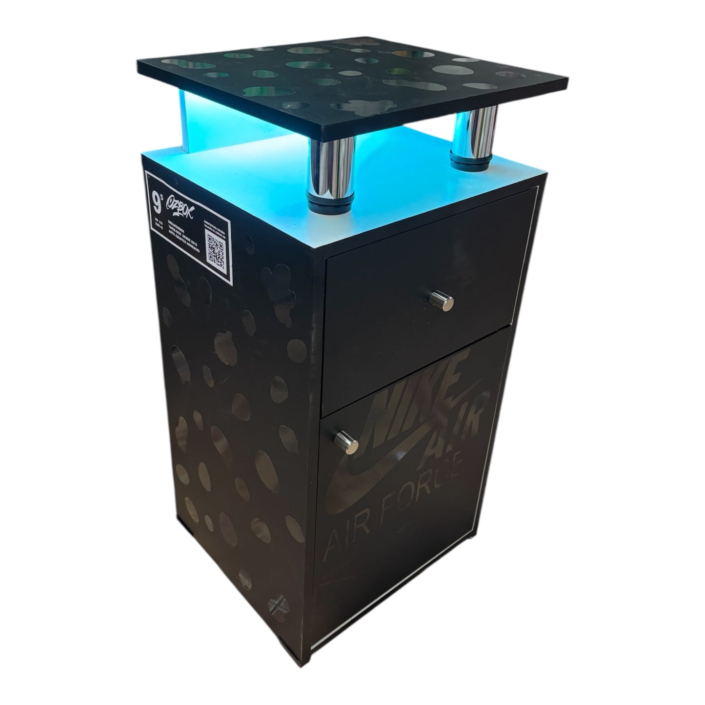 Velador con luz 1 cajon