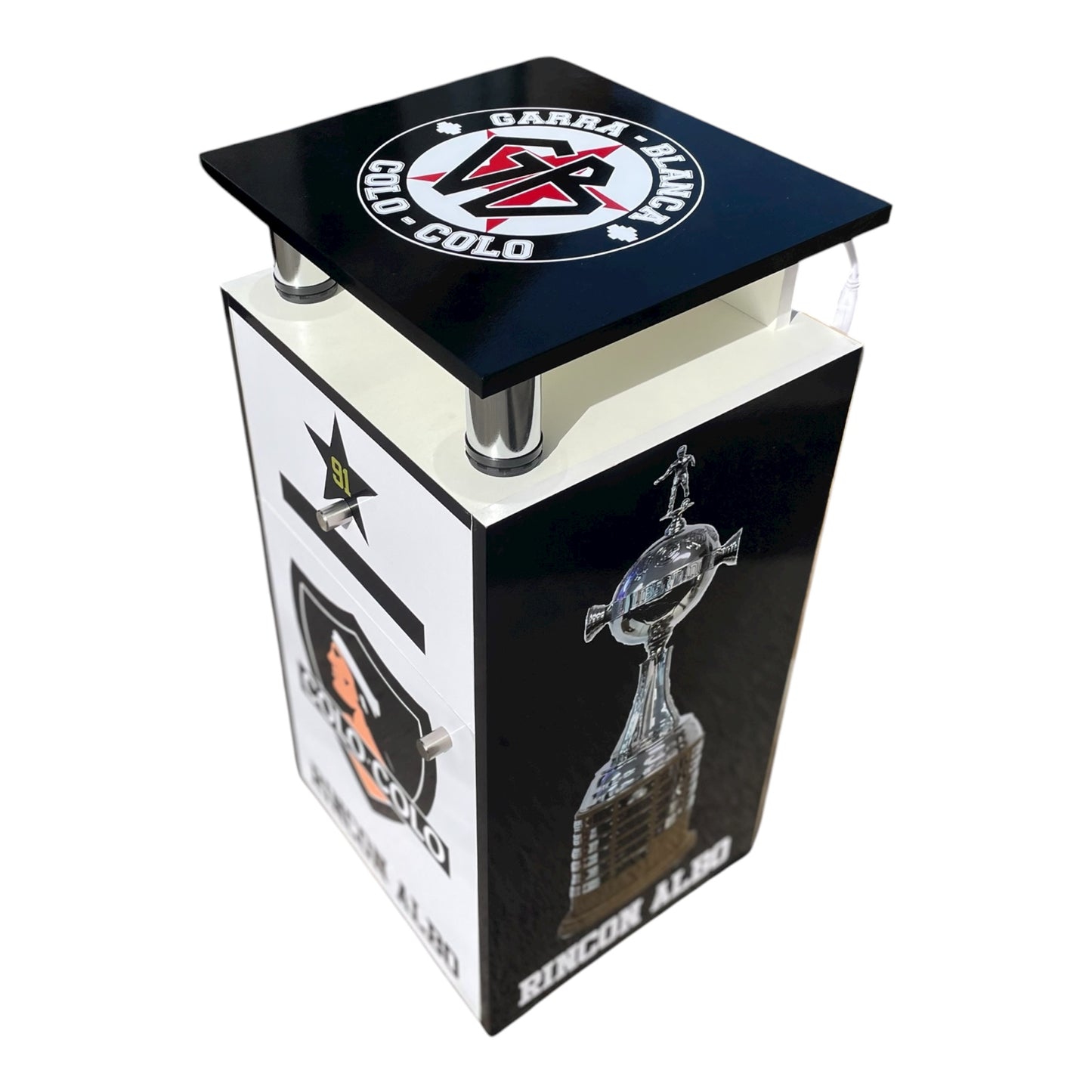 Velador con luz 1 cajon